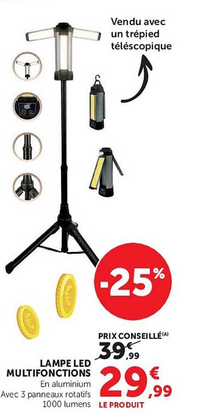 LAMPE LED MULTIFONCTIONS