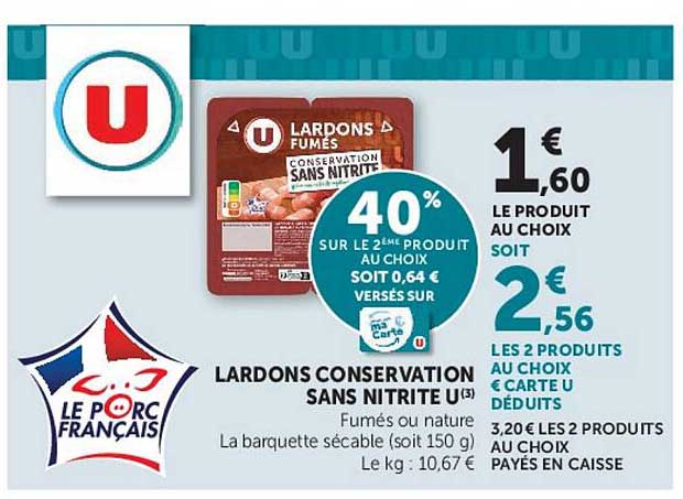 LARDONS CONSERVATION SANS NITRITE U