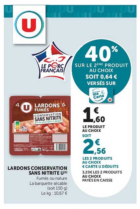 LARDONS CONSERVATION SANS NITRITE U