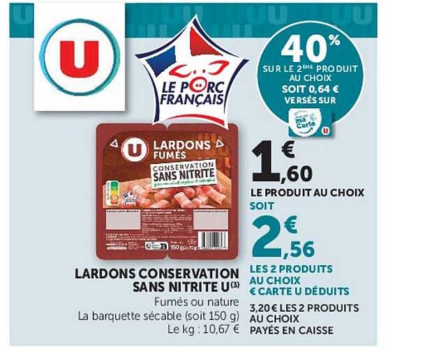 LARDONS CONSERVATION SANS NITRITE U