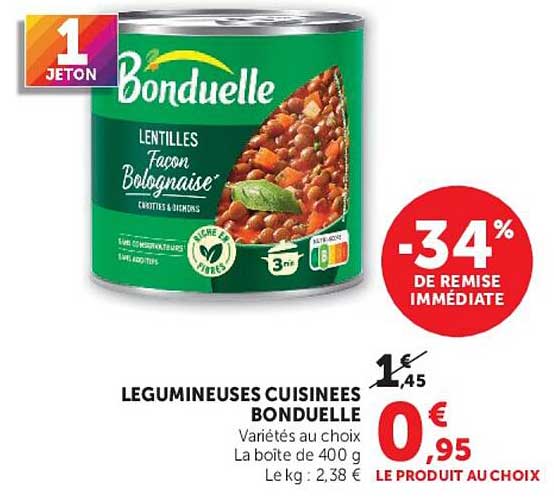 LEGUMINEUSES CUISINEES BONDUELLE