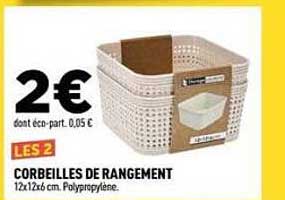 LES 2 CORBEILLES DE RANGEMENT