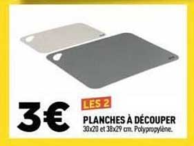 LES 2 PLANCHES À DÉCOUPER 30x20 et 35x29 cm Polypropylène.