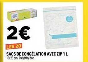 LES 20 SACS DE CONGÉLATION AVEC ZIP 1L
