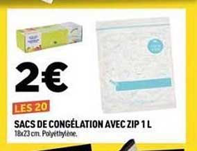 LES 20 SACS DE CONGÉLATION AVEC ZIP 1L