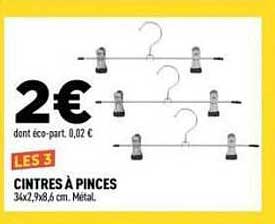 LES 3 CINTRES À PINCES