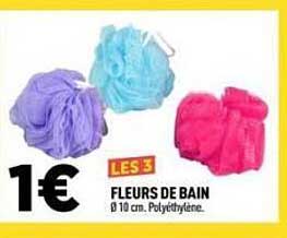 LES 3 FLEURS DE BAIN Ø 10 cm. Polyéthylène.