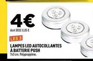LES 3 LAMPES LED AUTOCCOLLANTES A BATTERIE PUSH
