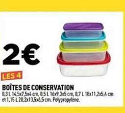 LES 4 BOÎTES DE CONSERVATION