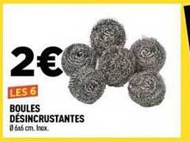 LES 6 BOULES DÉSCRUSTANTES Ø 6x6 cm. Inox.