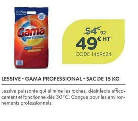LESSIVE - GAMA PROFESSIONAL - SAC DE 15 KG