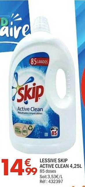 LESSIVE SKIP ACTIVE CLEAN 4,25L