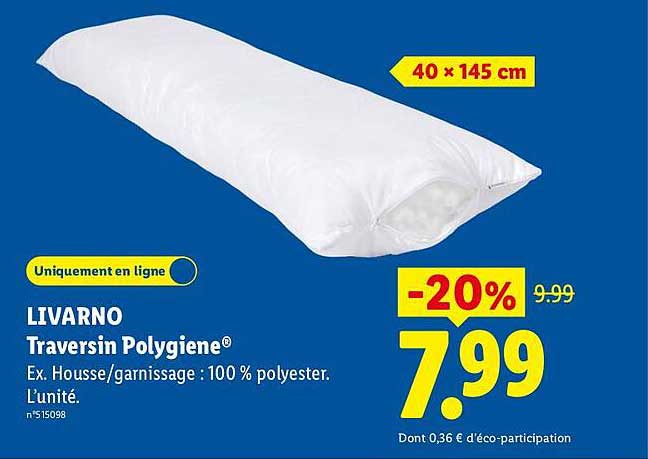 LIVARNO Traversin Polygiene®