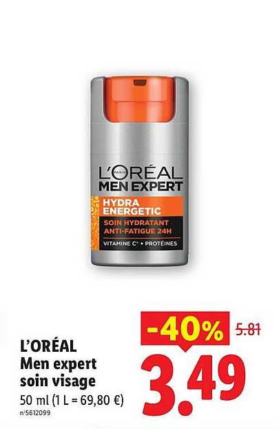 L’ORÉAL Men expert soin visage 50 ml (1 L = 69,80 €) n°5612099