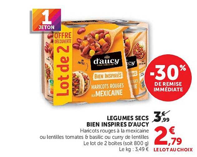 Lot de 2 légumes secs Bien Inspirés D'Aucy