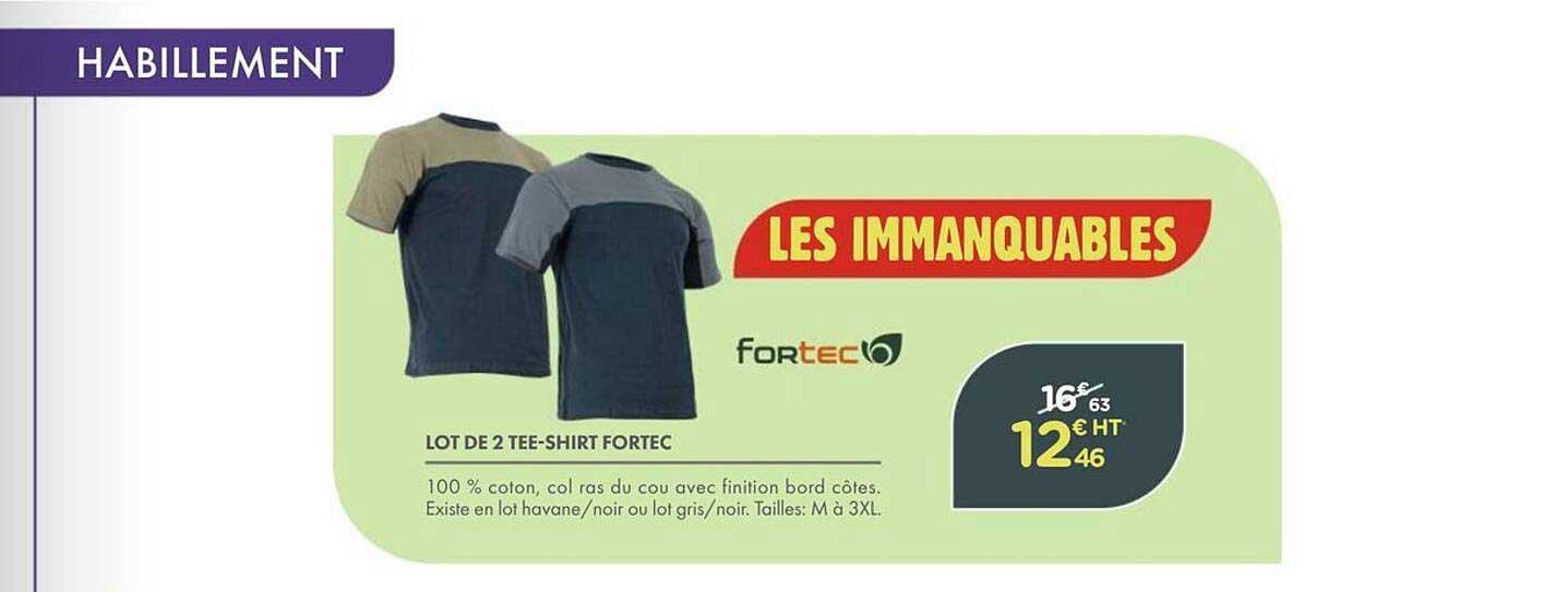 LOT DE 2 TEE-SHIRT FORTEC