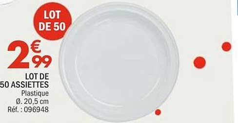 LOT DE 50 ASSIETTES