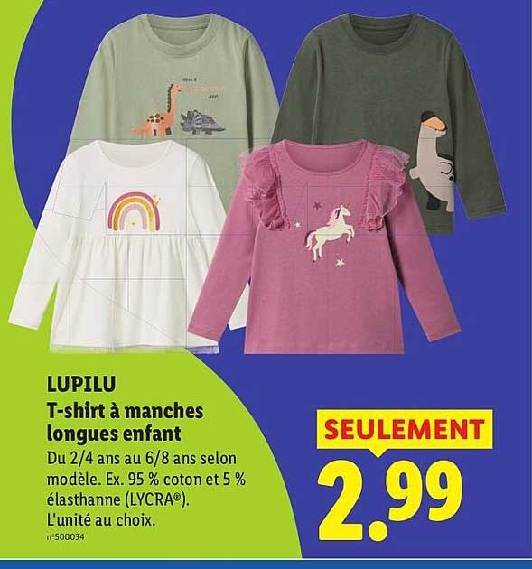 LUPILU T-shirt à manches longues enfant