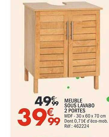 MEUBLE SOUS LAVABO 2 PORTES