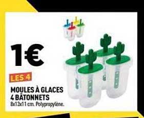 MOULÉS À GLACES 4 BÂTONNETS