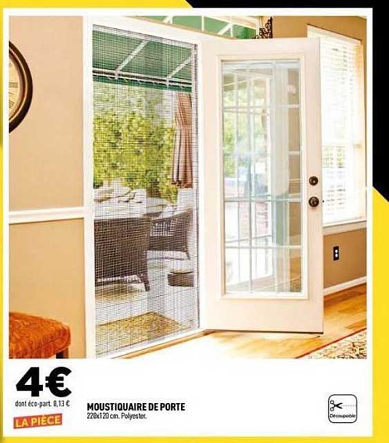 MOUSTIQUAIRE DE PORTE 220x120 cm, Polyester