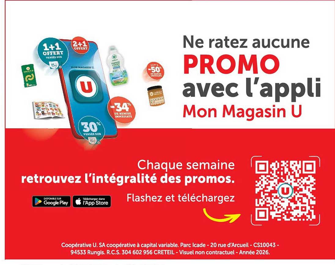 Ne ratez aucune PROMO avec l'appli Mon Magasin U
