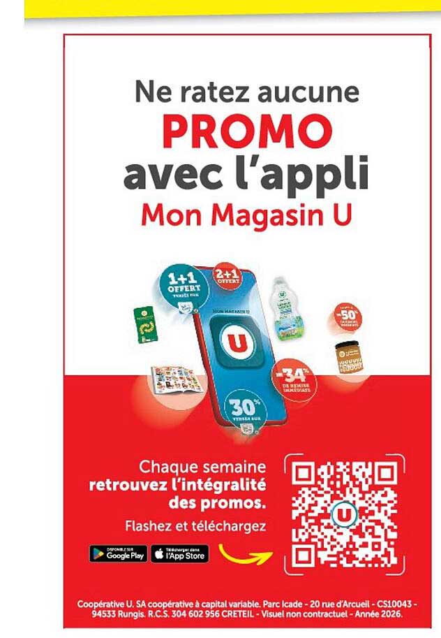 Ne ratez aucune PROMO avec l’appli Mon Magasin U