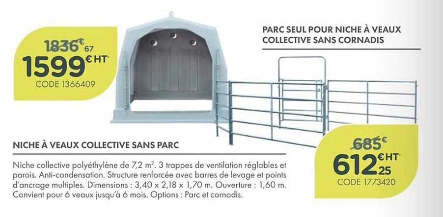 NICHE À VEAUX COLLECTIVE SANS PARC