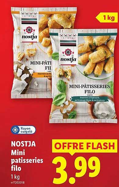 NOSTJA Mini patisseries filo 1 kg