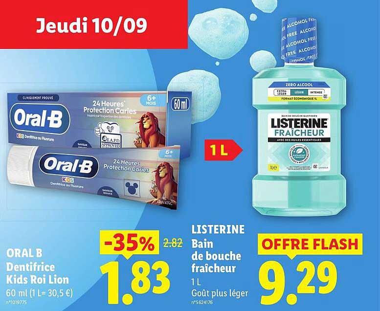 ORAL B Dentifrice Kids Roi Lion 60 ml (1 L= 30,5 €)