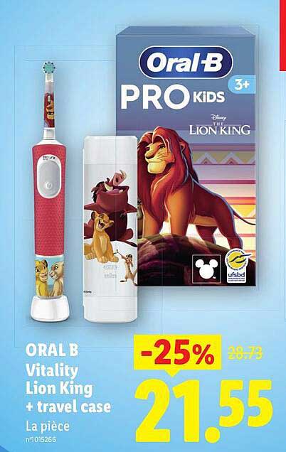 ORAL B Vitality Lion King + travel case
