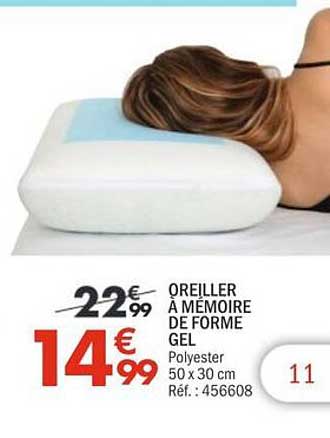 OREILLER A MÉMOIRE DE FORME GEL