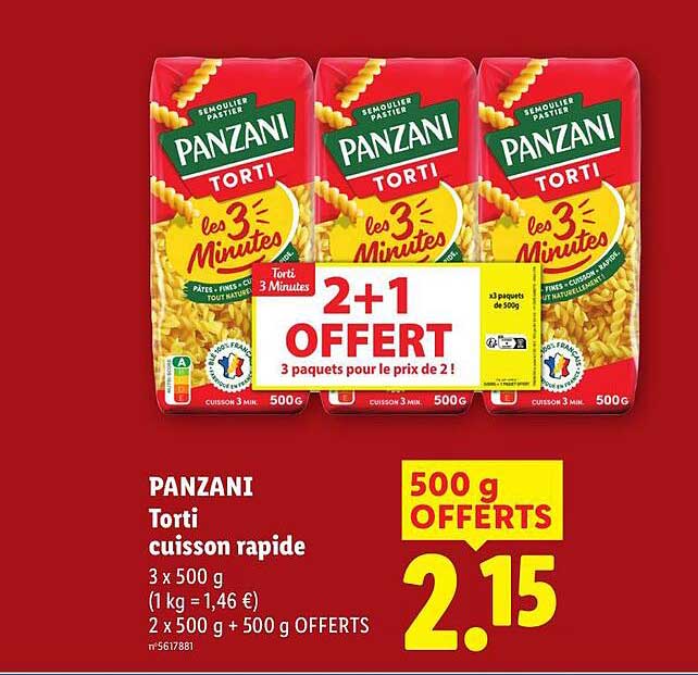 PANZANI Torti cuisson rapide