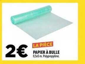 PAPIER À BULLE 0,5x5 m Polypropylène