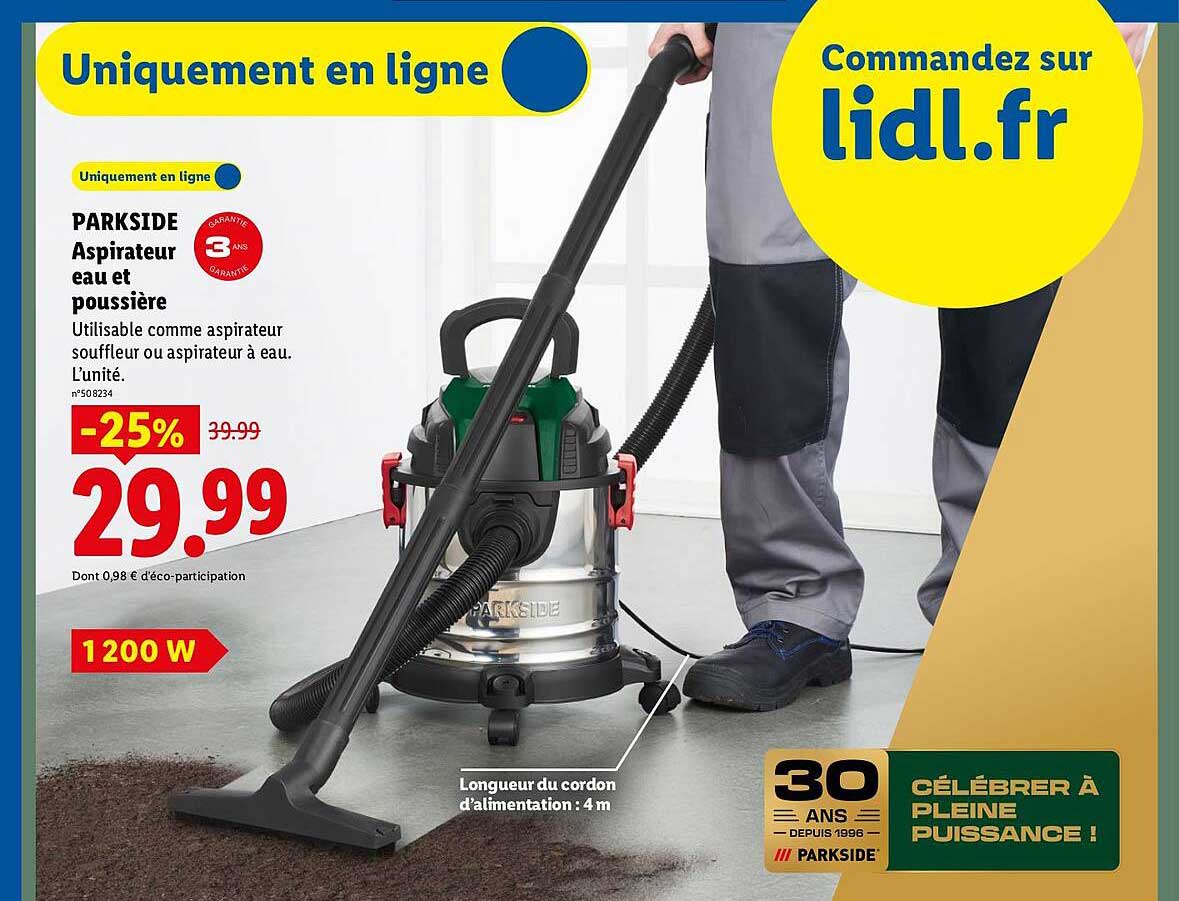 PARKSIDE Aspirateur eau et poussière