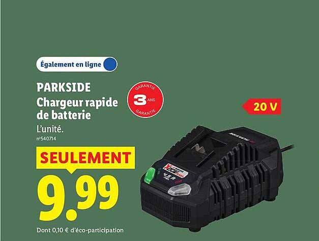 PARKSIDE Chargeur rapide de batterie