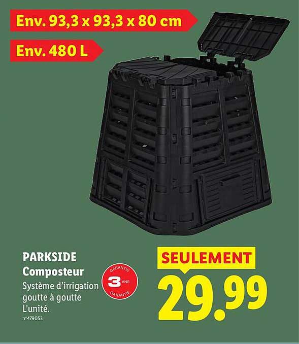 PARKSIDE Composteur Système d’irrigation goutte à goutte L’unité.