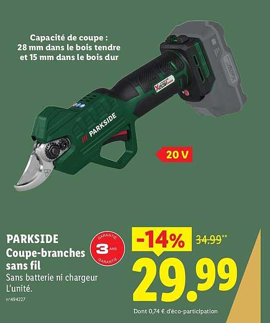 PARKSIDE Coupe-branches sans fil