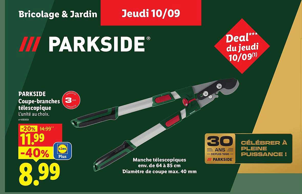 PARKSIDE Coupe-branches télescopique