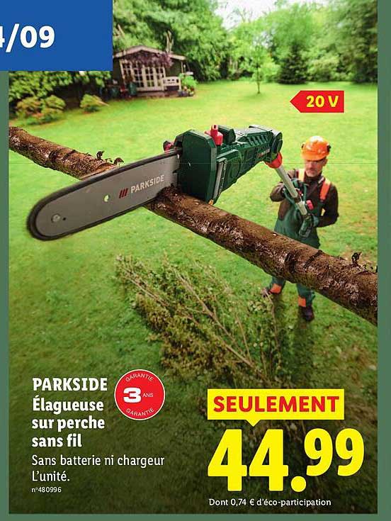 PARKSIDE Élagueuse sur perche sans fil