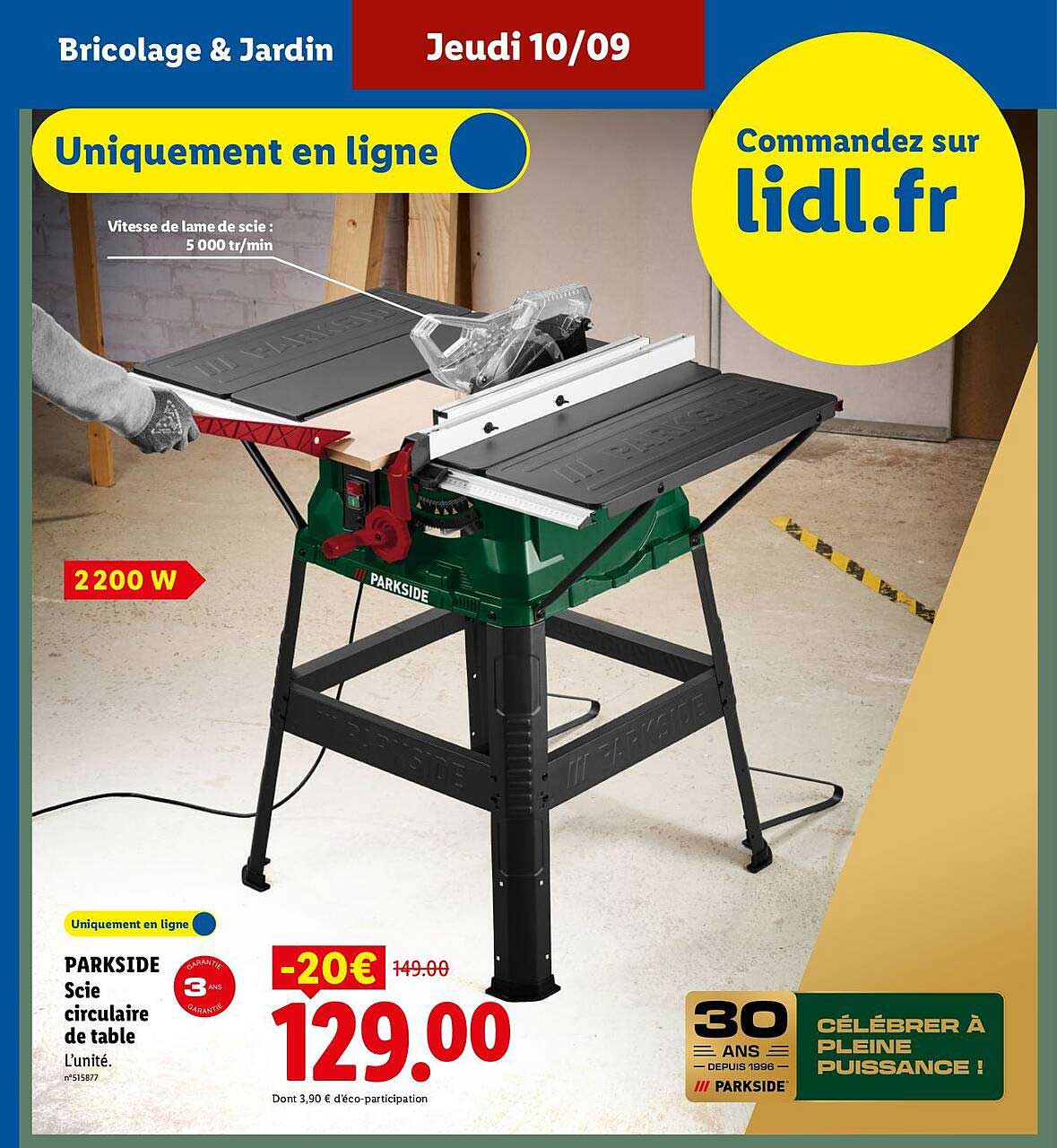 PARKSIDE Scie circulaire de table