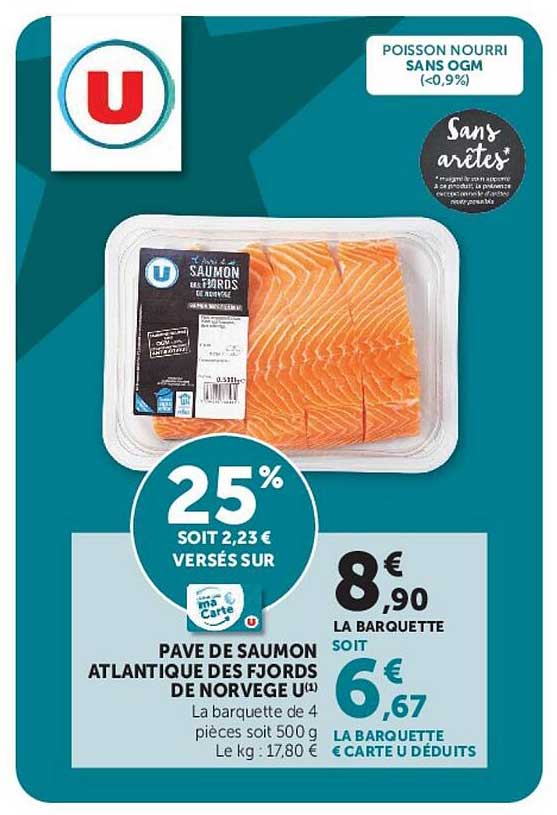 PAVE DE SAUMON ATLANTIQUE DES FJORDS DE NORVEGE U(1)