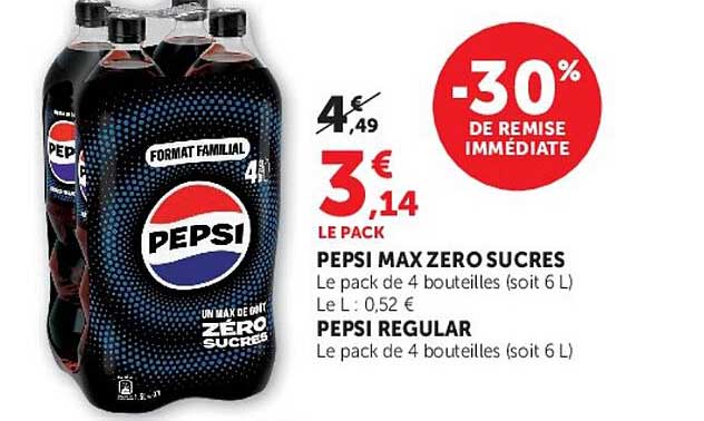 PEPSI MAX ZERO SUCRES