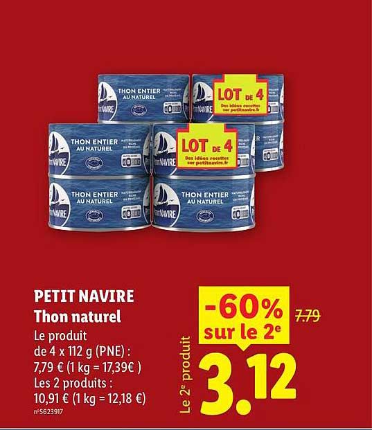 PETIT NAVIRE Thon naturel