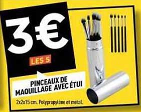 Pinceaux de maquillage avec étui
