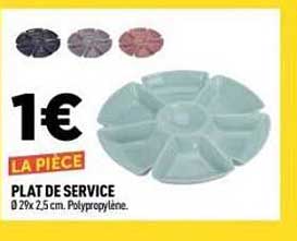 PLAT DE SERVICE Ø29x2,5 cm. Polypropylène.