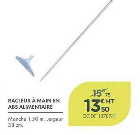 RACLEUR À MAIN EN ABS ALIMENTAIRE