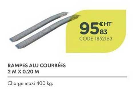 RAMPES ALU COURBÉES 2 M X 0,20 M