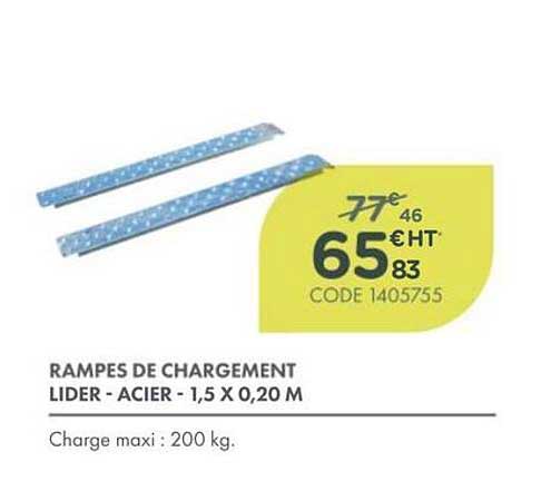 RAMPES DE CHARGEMENT LIDER - ACIER - 1,5 X 0,20 M
