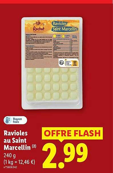Ravioles au Saint Marcellin